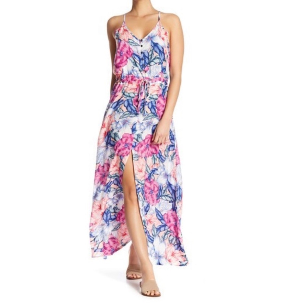 NWOT Women's Ripcurl floral printed maxi dress - Picture 1 of 6